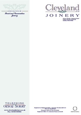 Letterhead Cleveland Joinery